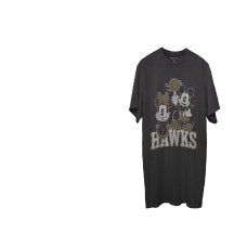 Atlanta Hawks Black Disney Mickey Minnie Junk Food 2021 City Edition T-Shirt