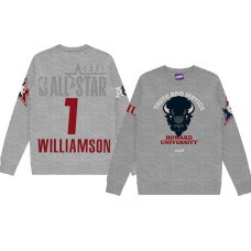 Zion Williamson Howard University Pupil Pullover Sweater 2021 NBA All-Star Game x HBCU Collection Gray