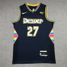 Jamal Murray 27 Denver Nuggets Navy City Edition Swingman Jersey With 2023 NBA finals patch  
