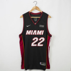 Jimmy Butler 22 Miami Heat Black Icon Jersey With 2023 NBA finals patch  