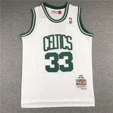 Larry Bird 33Boston Celtics 1985-86 White Hardwood Classics Jersey