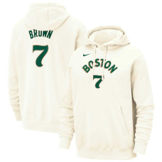 Men's Boston Celtics Jaylen Brown Cream 2023/24 City Edition Nike Pullover Hoodie
