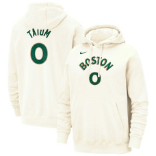 Men's Boston Celtics Jayson Tatum Cream 2023/24 City Edition Nike Pullover Hoodie