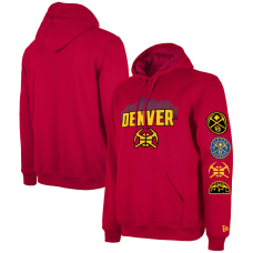 Men's Denver Nuggets Red 2023/24 City Edition Big & Tall Size New Era Pullover Hoodie