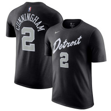 Men's Detroit Pistons Cade Cunningham Black 2023/24 City Edition Nike T-Shirt