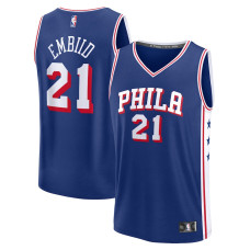 Men's Philadelphia 76ers Joel Embiid Royal 2023/24 Fast Break Replica Fanatics Branded Jersey - Icon Edition
