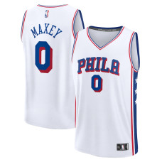 Men's Philadelphia 76ers Tyrese Maxey White 2023/24 Fast Break Replica Fanatics Branded Jersey - Association Edition