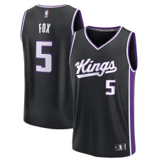 Men's Sacramento Kings De'Aaron Fox Black 2023/24 Fast Break Replica Fanatics Branded Jersey - Icon Edition