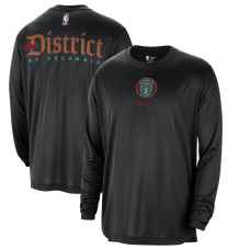 Men's Washington Wizards Black 2023/24 City Edition Authentic Pregame Performance Long Sleeve Shooting Nike T-Shirt