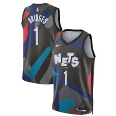 Women's Brooklyn Nets Mikal Bridges Black Swingman 2023/24 City Edition Nike Jersey