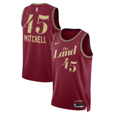 Women's Cleveland Cavaliers Donovan Mitchell Wine Swingman 2023/24 City Edition Nike Jersey