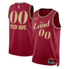 Men's Cleveland Cavaliers  Wine Custom Swingman 2023/24 City Edition Nike Jersey