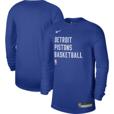 Men's Detroit Pistons Blue 2023/24 Legend On-Court Practice Long Sleeve Nike T-Shirt