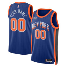 Women's New York Knicks  Blue Custom Swingman 2023/24 City Edition Nike Jersey