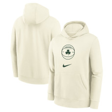 Child's Boston Celtics Cream 2023/24 City Edition Essential Nike Pullover Hoodie