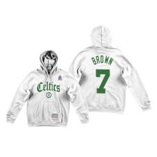 Boston Celtics Jaylen Brown #7 Retro Style White Hoodie