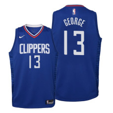 YOUTH Los Angeles Clippers 2019-20 Paul George #13 Icon Blue Jersey