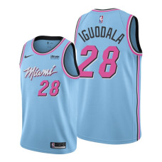 Andre Iguodala Miami Heat #28 City Blue Jersey With 2023 NBA finals patch  