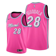 Andre Iguodala Miami Heat #28 Earned Pink Jersey With 2023 NBA finals patch  