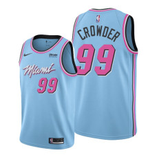 Jae Crowder Miami Heat #99 City Blue Jersey With 2023 NBA finals patch  