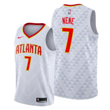 Nene Atlanta Hawks #7 2019-20 Association White Jersey