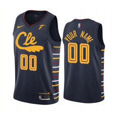 Custom Cleveland Cavaliers #00 Navy 2019-20 City Jersey