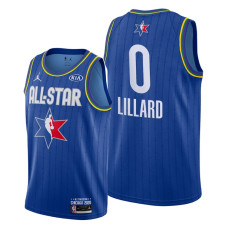 Portland Trail Blazers #0 Damian Lillard Blue 2020 NBA All-Star Game Reserves Jersey