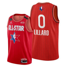 Portland Trail Blazers #0 Damian Lillard Red 2020 NBA All-Star Game Reserves Jersey