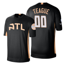 Jeff Teague #00 Hawks 2020 City Edition 2.0 Shooting T-Shirt Black