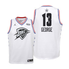 YOUTH Oklahoma City Thunder #13 Paul George 2019 All-Star White Jersey