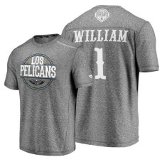 Zion Williamson #1 Pelicans 2020 Latin Night Heathered Gray T-Shirt