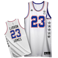 LeBron James 2015 NBA NYC All-Star Eastern Conference #23 White Jersey