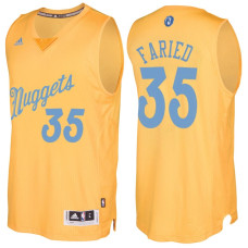 NBA Denver Nuggets #35 Kenneth Faried Gold 2016-17 Christmas Day Jersey