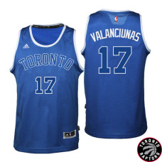2016-17 Season Jonas Valanciunasl Toronto Raptors #17 Huskies New Alternate Blue Jersey