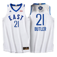 NBA 2016 Toronto All Star Eastern Conference Bulls #21 Jimmy Butler White Jersey