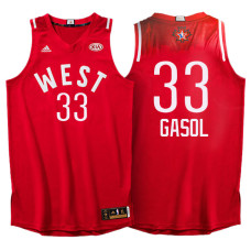 NBA 2016 Toronto All Star Western Conference Grizzlies #33 Marc Gasol Red Jersey