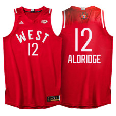 NBA 2016 Toronto All Star Western Conference Spurs #12 LaMarcus Aldridge Red Jersey