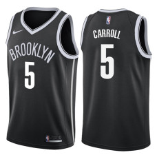 2017-18 Season DeMarre Carroll Brooklyn Nets #5 Icon Black Swingman Jersey