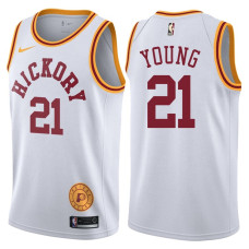 2017-18 Thaddeus Young Indiana Pacers #21 White Hardwood Classic Edition Swingman Jersey