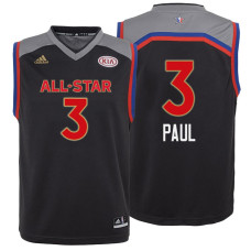 Youth 2017 All-Star Clippers Chris Paul #3 Western Conference Charcoal Jersey