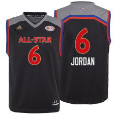 Youth 2017 All-Star Clippers DeAndre Jordan #6 Western Conference Charcoal Jersey