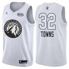 2018 All-StarTimberwolves Karl-Anthony Towns #32 White Jersey