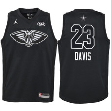 Youth 2018 All-Star Pelicans Anthony Davis #23 Black Jersey
