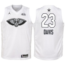 Youth 2018 All-Star Pelicans Anthony Davis #23 White Jersey