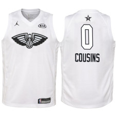 Youth 2018 All-Star Pelicans DeMarcus Cousins #0 White Jersey