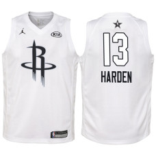 Youth 2018 All-Star Rockets James Harden #13 White Jersey