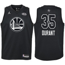 Youth 2018 All-Star Warriors Kevin Durant #35 Black Jersey