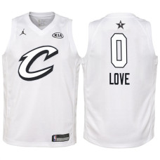 Youth 2018 All-Star Cavaliers Kevin Love #0 White Jersey