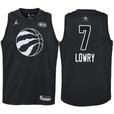 Youth 2018 All-Star Raptors Kyle Lowry #7 Black Jersey