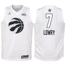 Youth 2018 All-Star Raptors Kyle Lowry #7 White Jersey